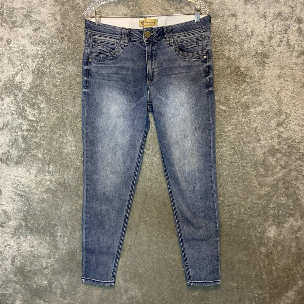 Democracy Women Ab Tech Mid Rise Ankle Skinny Jean 12 Slimming Shaping Stretch